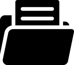 Open Folder With Document Outline Svg File, Free Vectors File